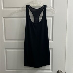 Danskin Now Black Mesh Racerback Tank Top